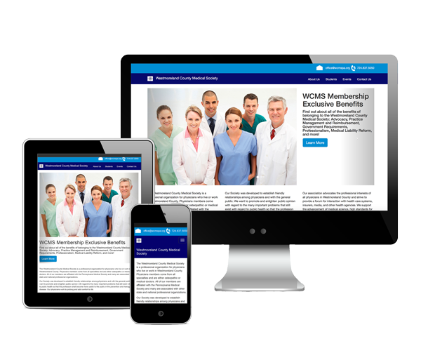 Westmoreland County Medical Society Website Design Information Picture