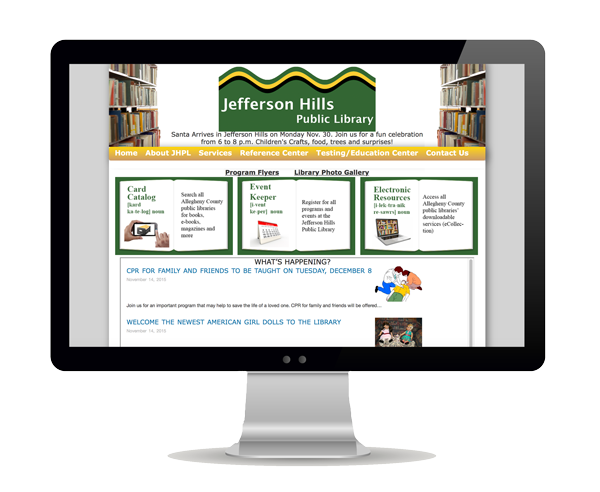 Jefferson Hills Library Website Design Information Picture